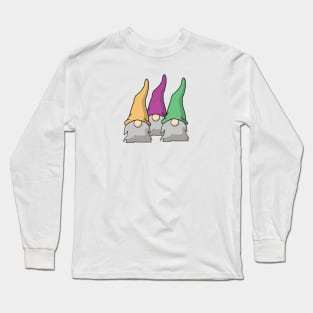 Minimalist Scandinavian Gnomes - Small Long Sleeve T-Shirt